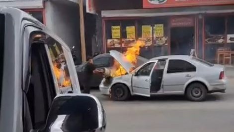 hareket halindeki aracta yangin KjPl4yKH